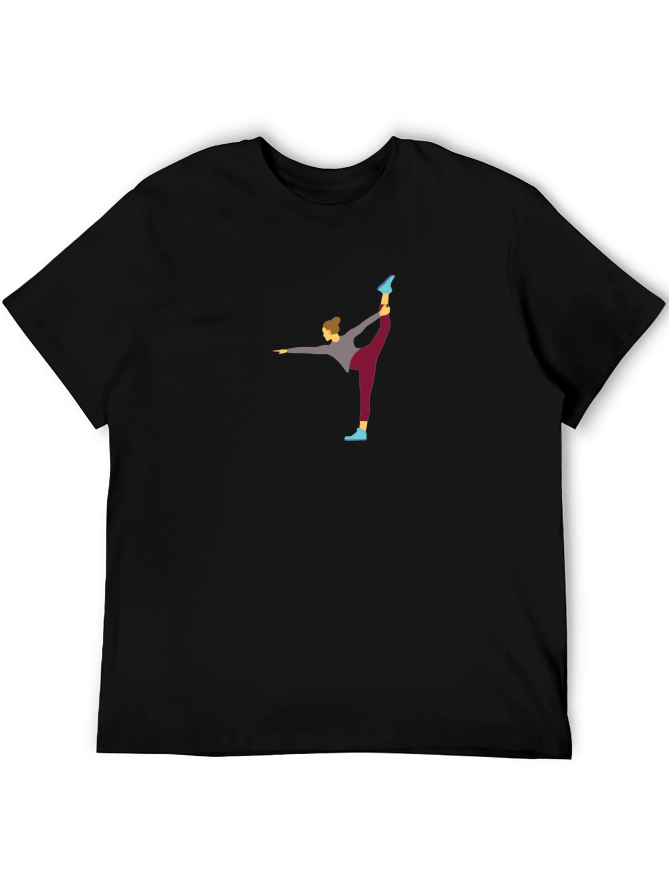 Yoga Pose Graphic Tee - Mens Black T-Shirt