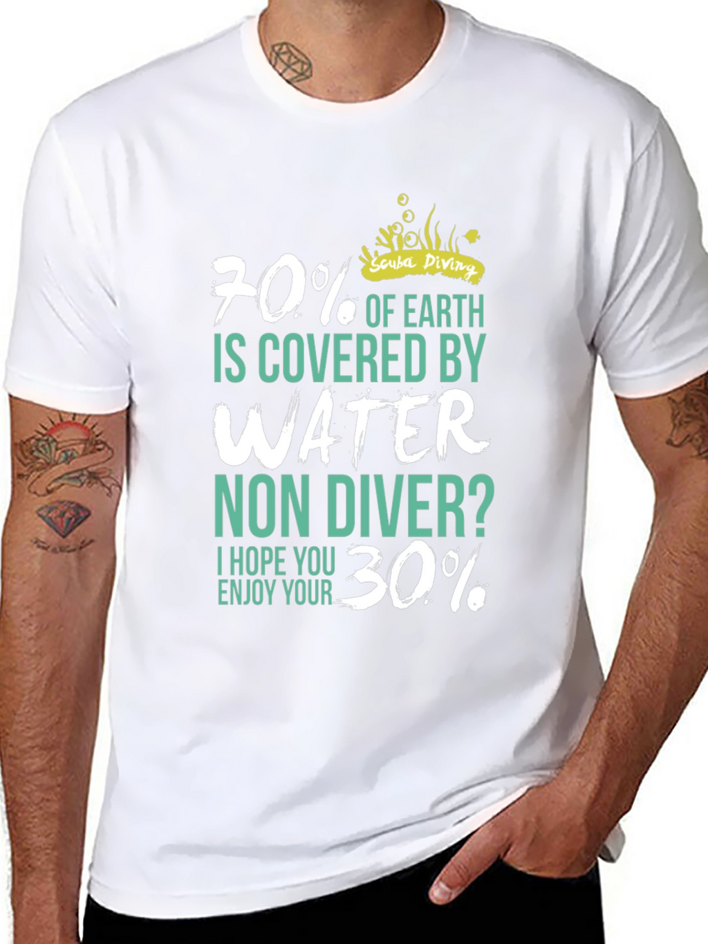 Scuba Diving T-Shirt - 70% Water