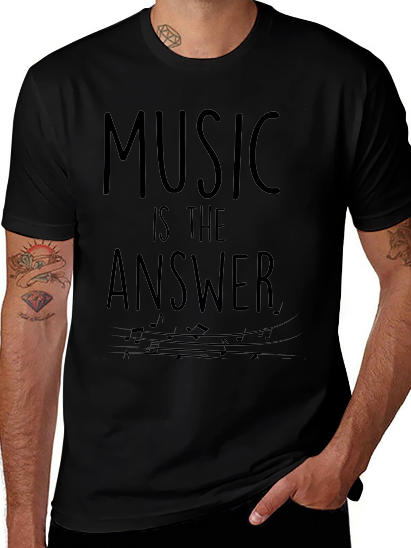 Music Is The Answer Graphic T-Shirt