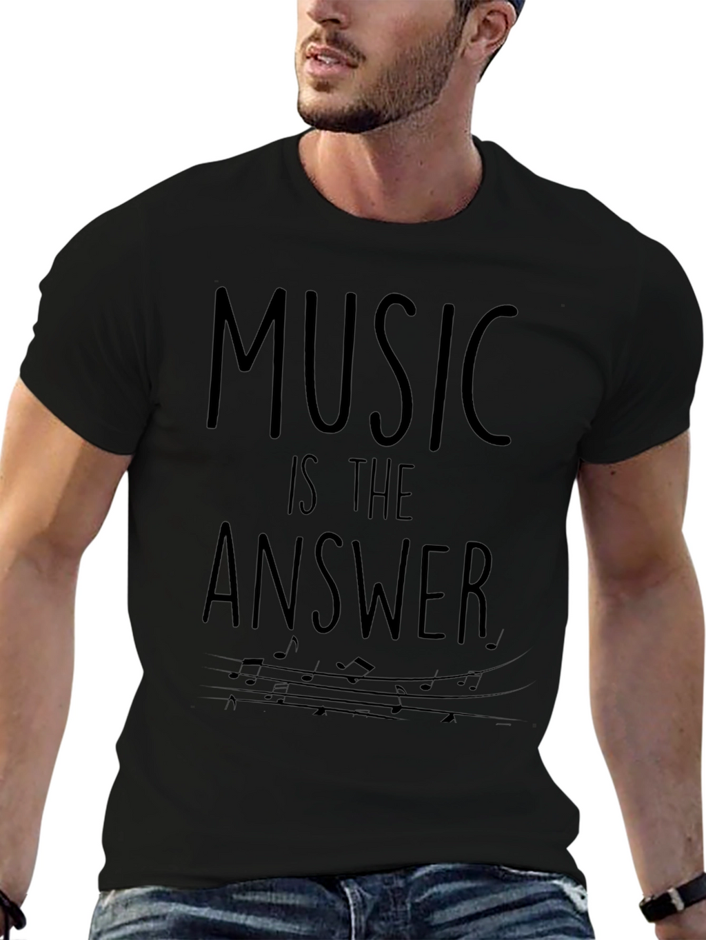 Music Is The Answer Graphic T-Shirt