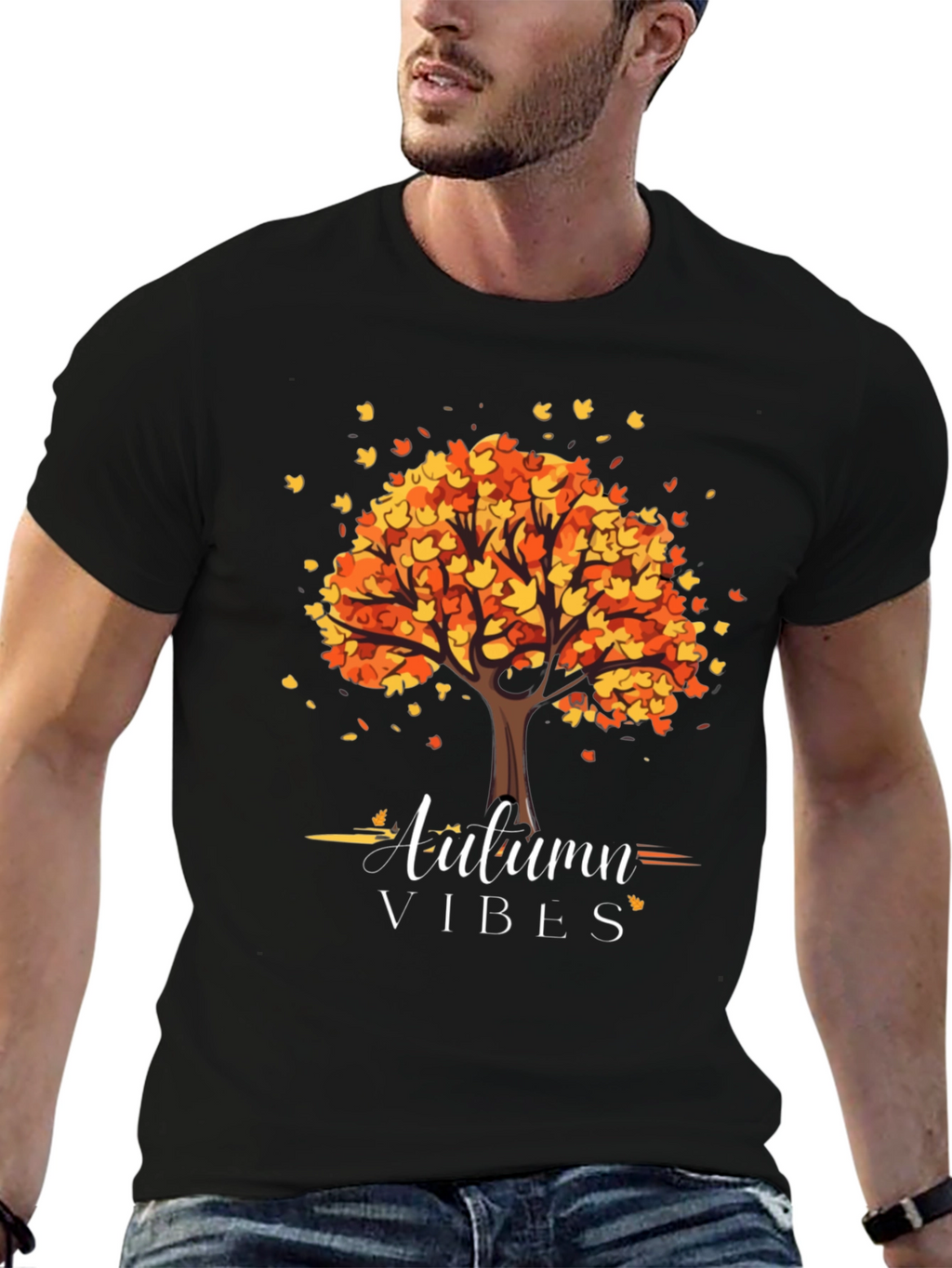 Autumn Vibes T-Shirt - Fall Tree Design
