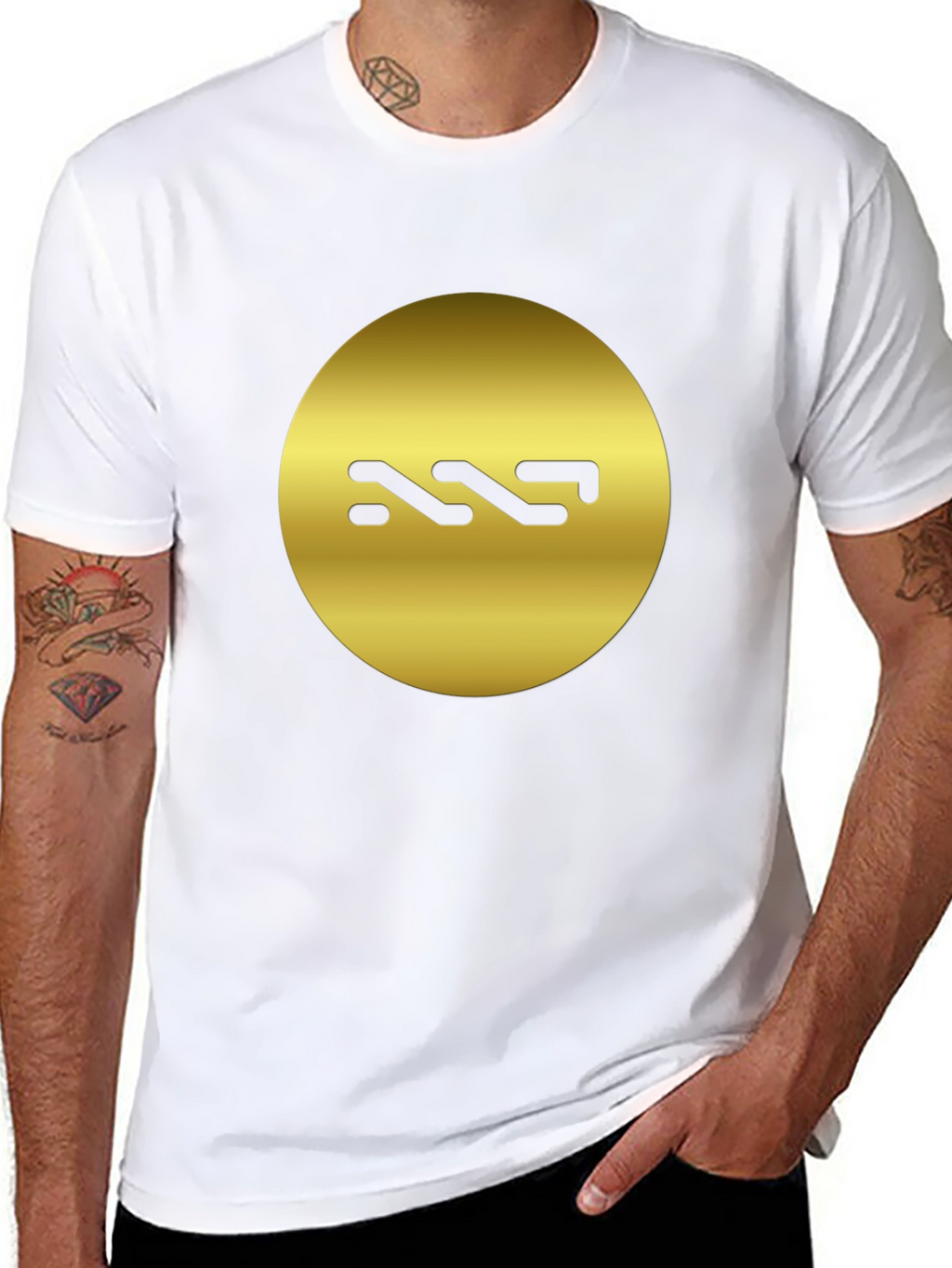 Gold Logo Black T-Shirt