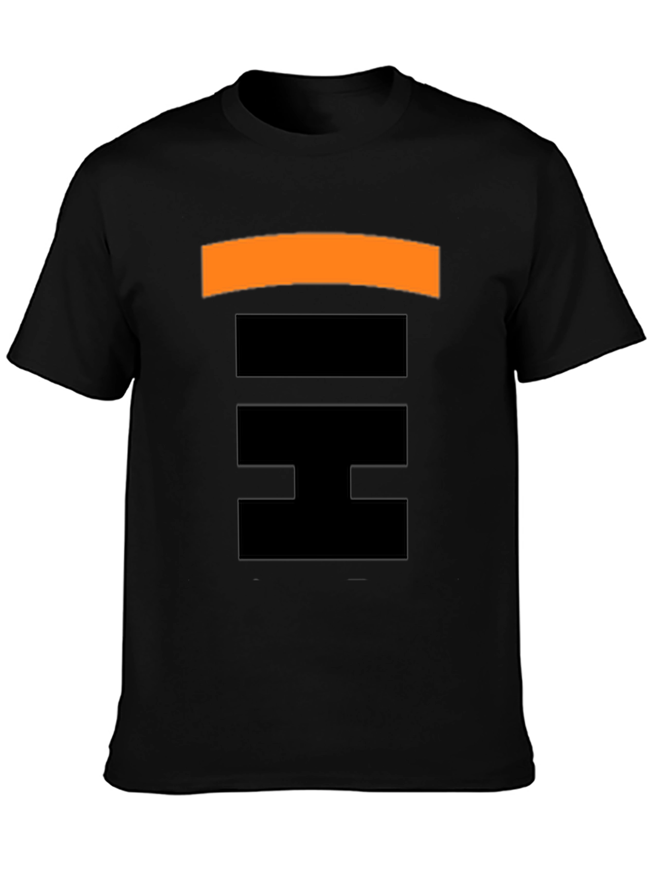 Abstract Pattern Black T-Shirt for Men