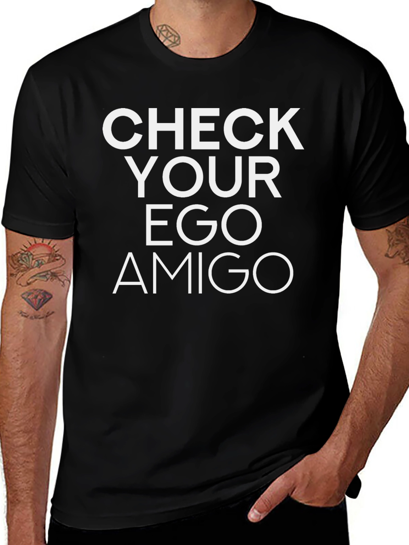 Check Your Ego Amigo T-Shirt - Bold Statement Tee