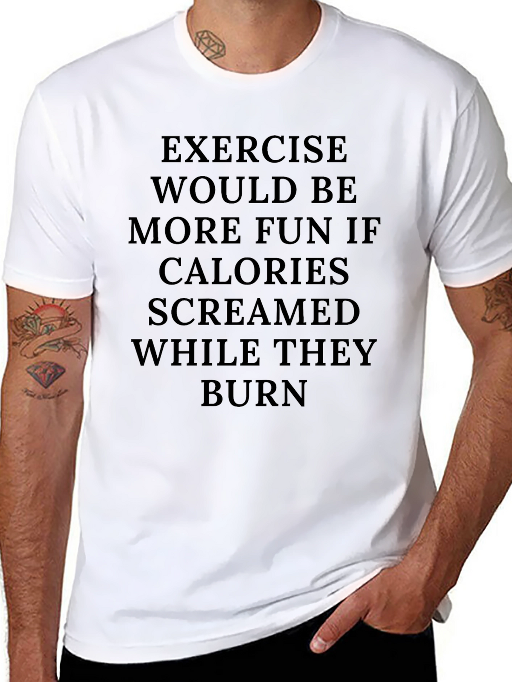 Exercise Calories Burn Funny Graphic Tee
