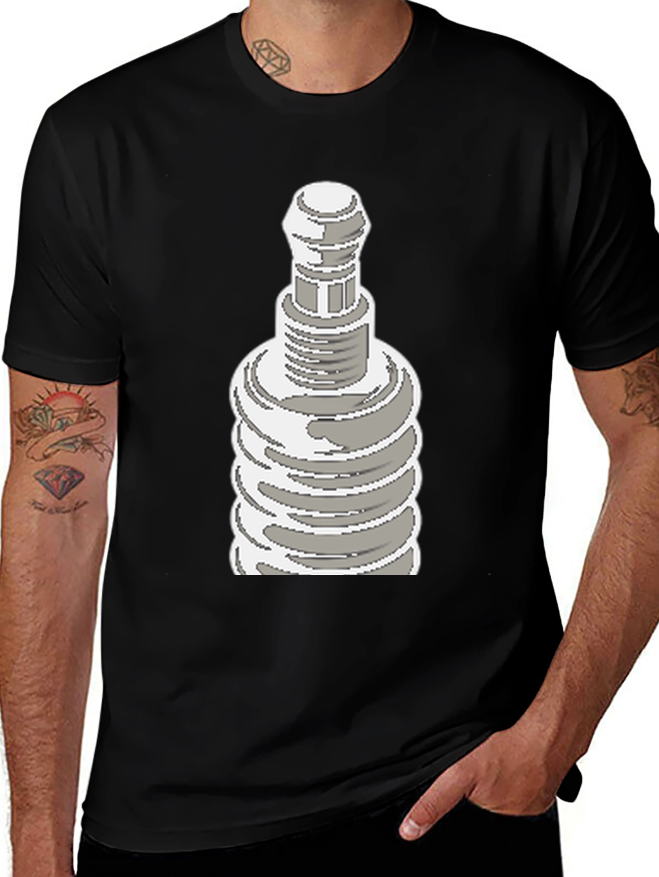 Pixel Art Plug Tee - Retro Cool Graphic Shirt