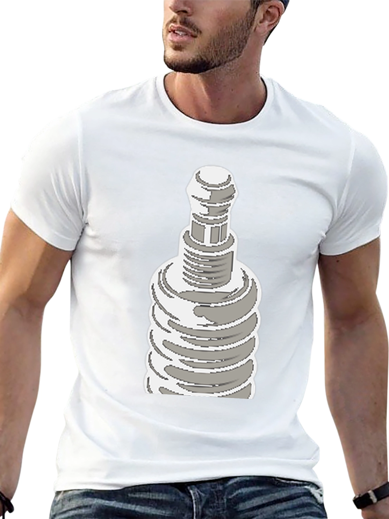 Pixel Art Plug Tee - Retro Cool Graphic Shirt