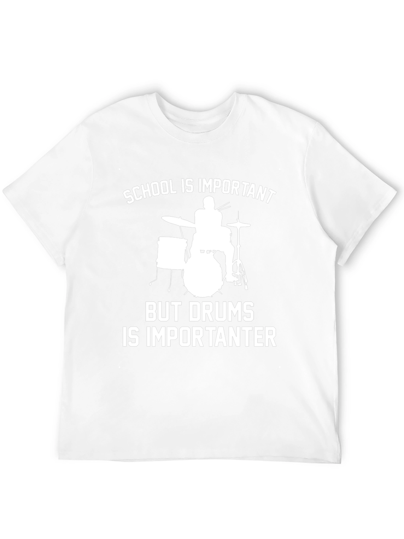 Drummer Humor T-Shirt - School vs. Drums