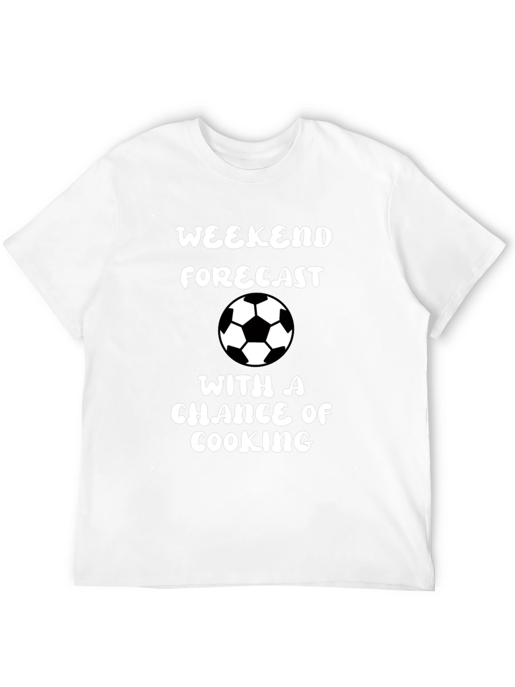 Weekend Forecast Soccer & Cooking Black Graphic Tee