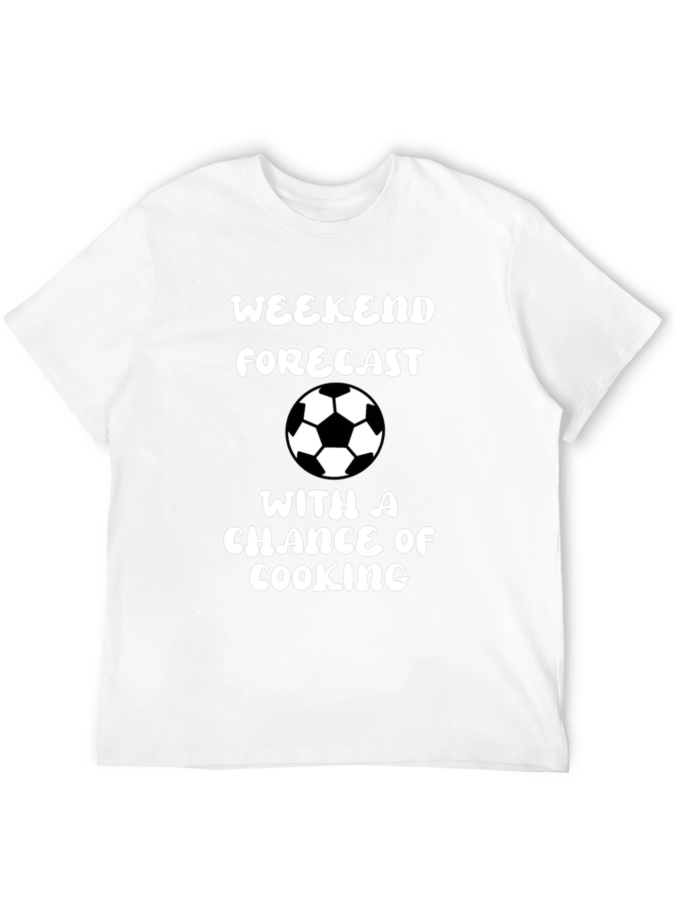 Weekend Forecast Soccer & Cooking Black Graphic Tee