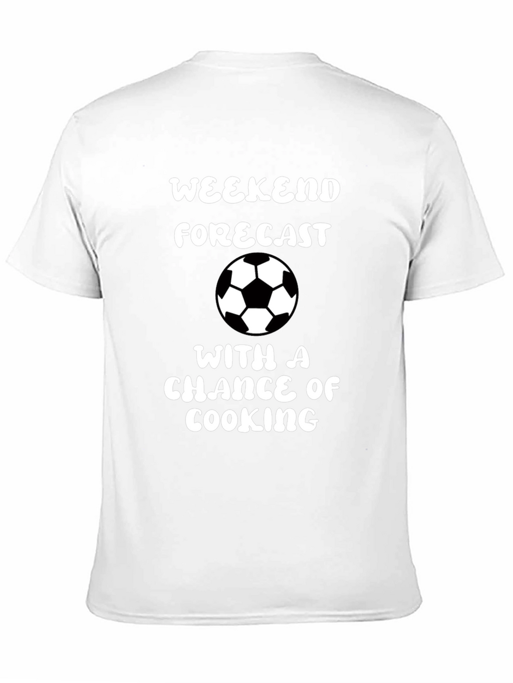 Weekend Forecast Soccer & Cooking Black Graphic Tee