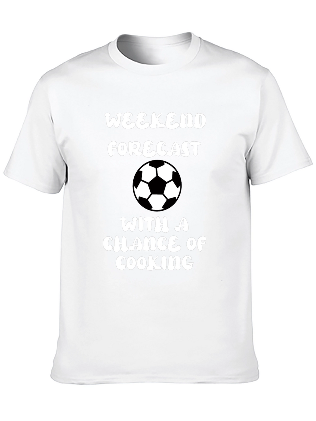 Weekend Forecast Soccer & Cooking Black Graphic Tee