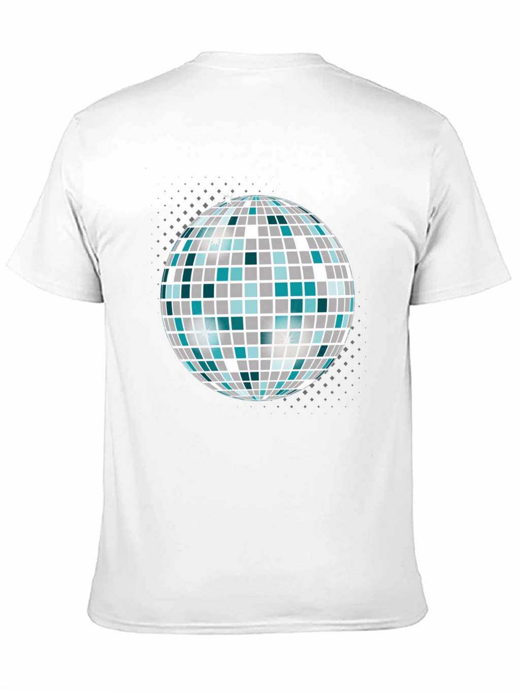 Disco Ball Graphic Tee - Black Cotton T-Shirt