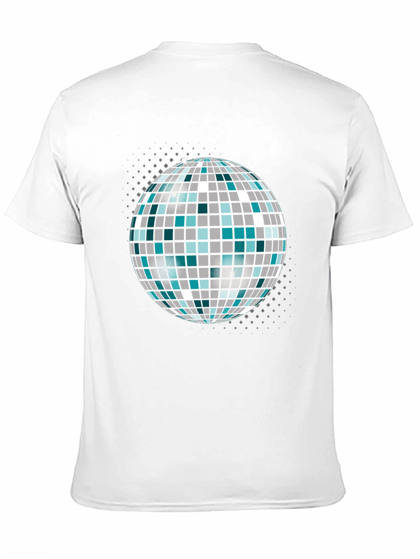Disco Ball Graphic Tee - Black Cotton T-Shirt