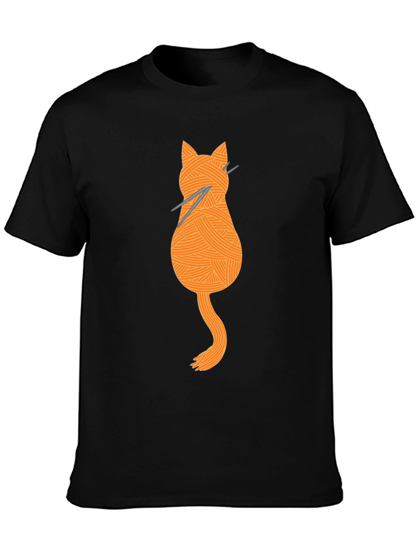 Knitting Cat Tee - Yarn Lovers Graphic T-Shirt