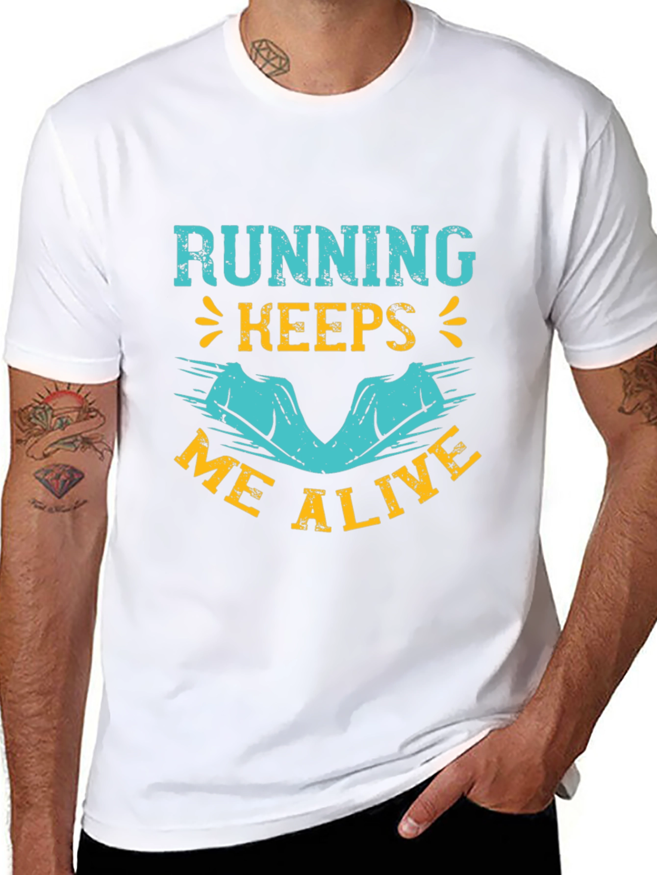Running Keeps Me Alive Graphic Tee - Black