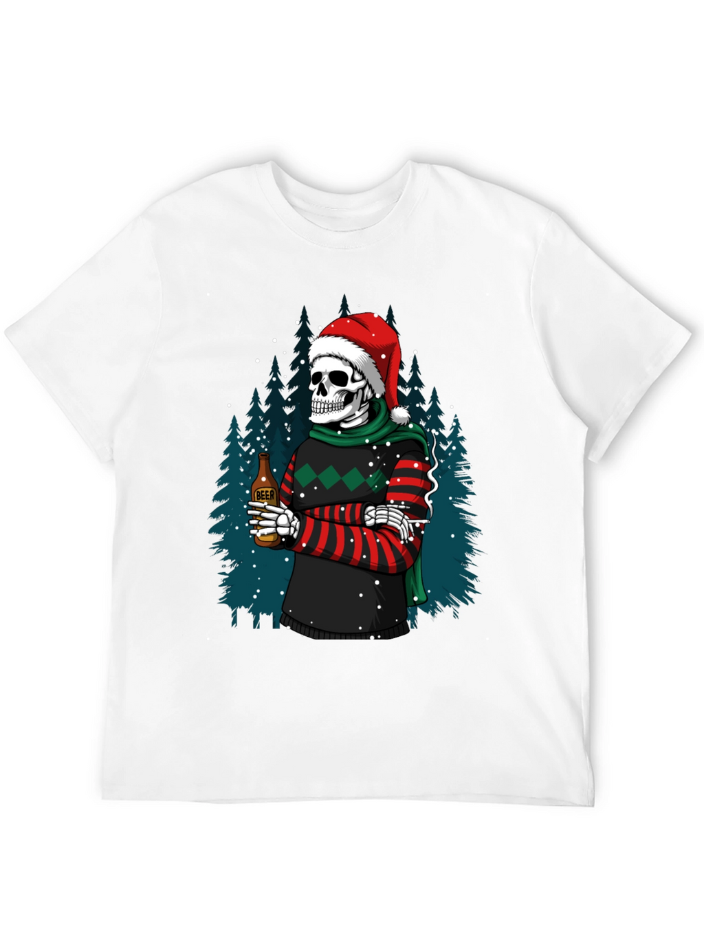Skeleton Christmas Beer T-Shirt