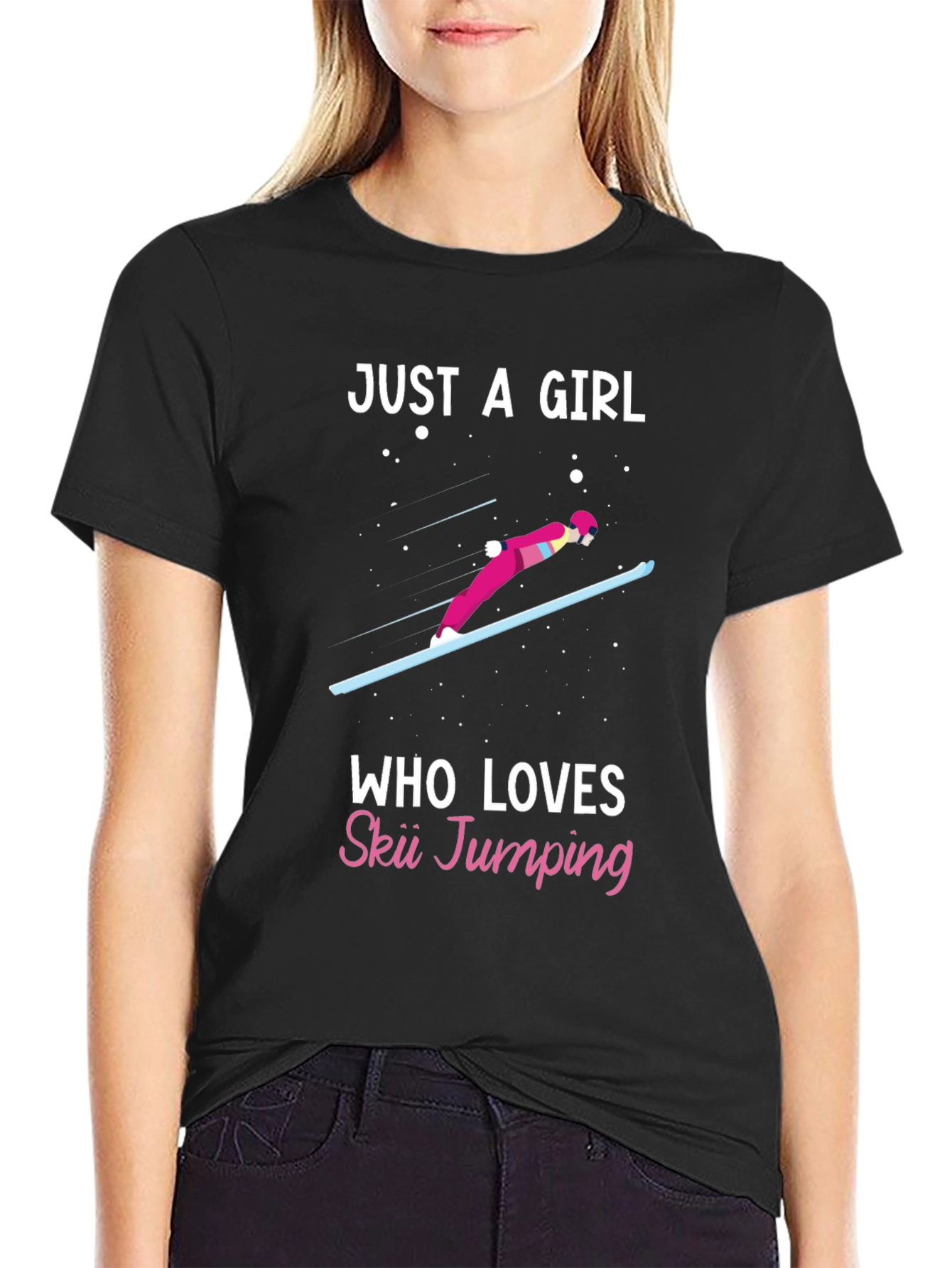 Ski Jumping Girls Tee - Winter Sports