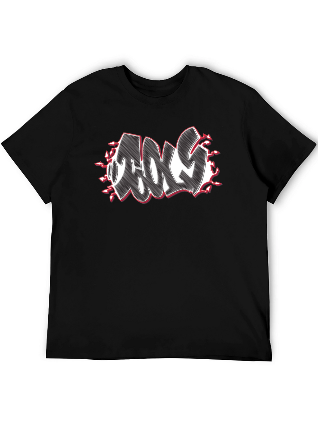 Cool Graffiti Style Graphic Black T-Shirt