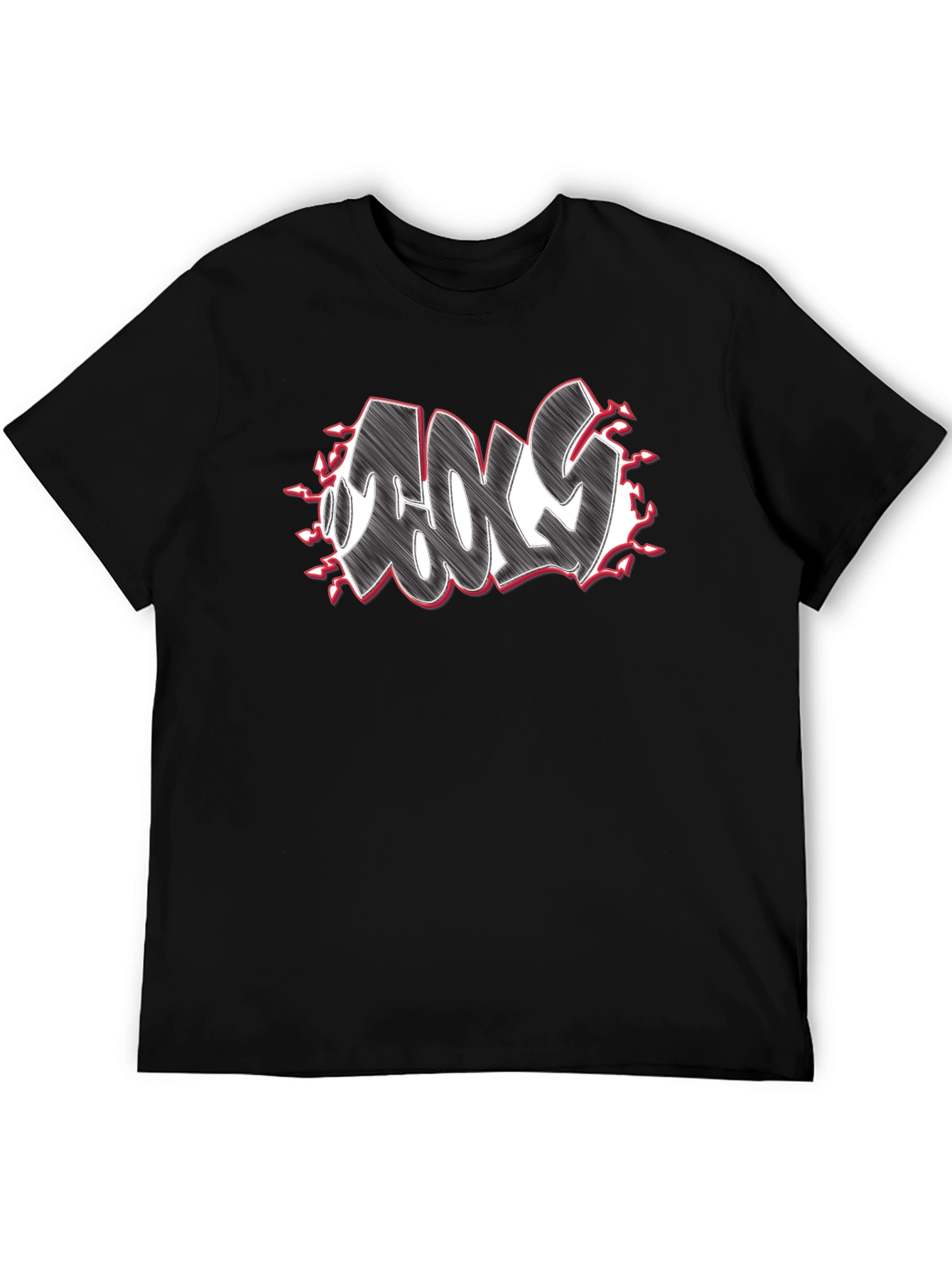 Cool Graffiti Style Graphic Black T-Shirt