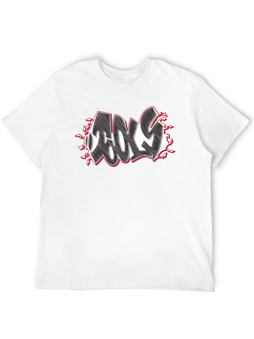 Cool Graffiti Style Graphic Black T-Shirt