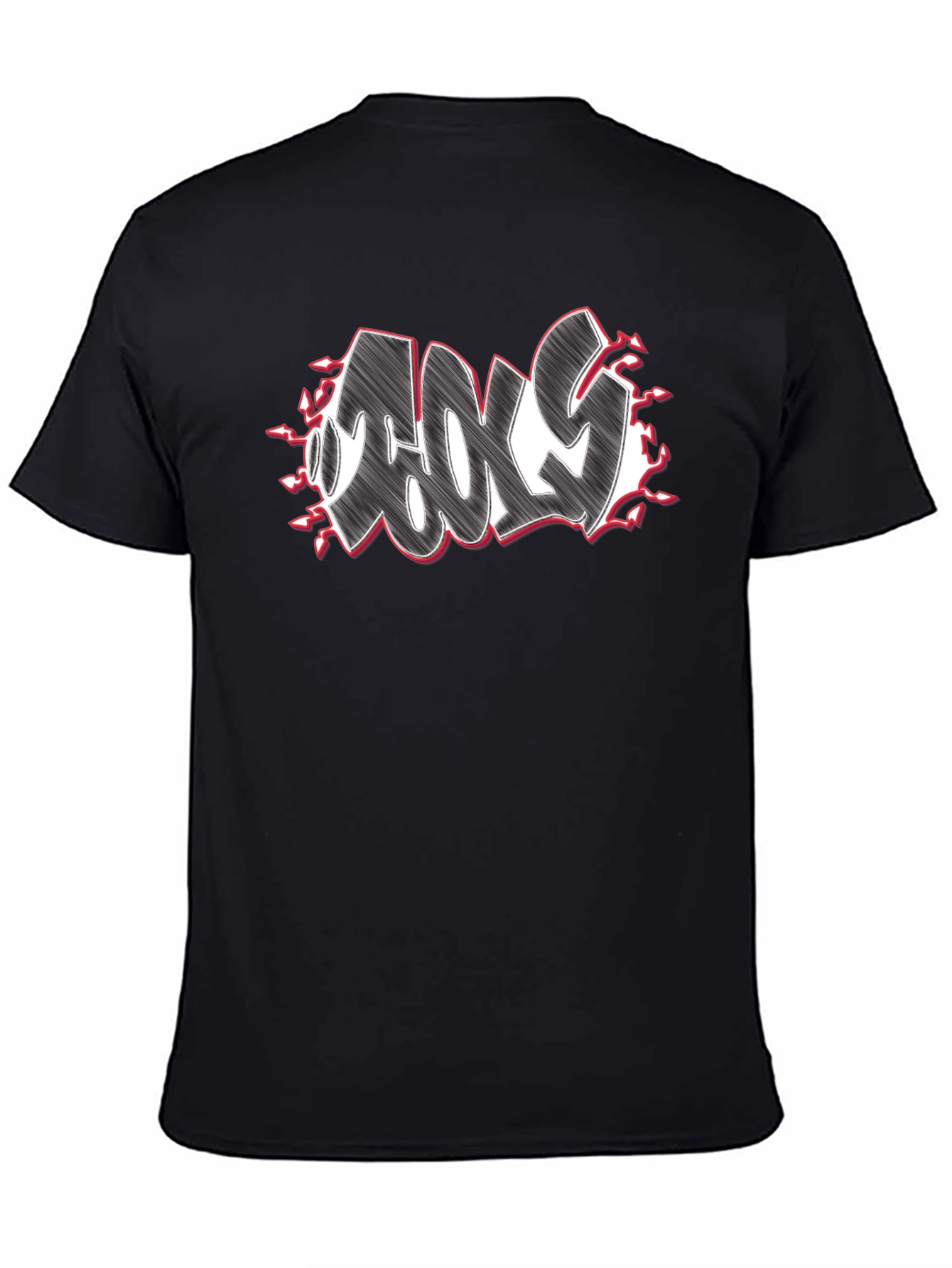 Cool Graffiti Style Graphic Black T-Shirt