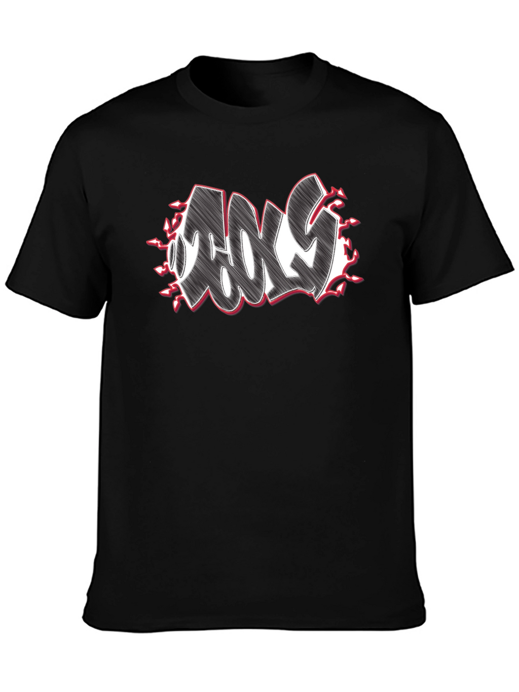 Cool Graffiti Style Graphic Black T-Shirt