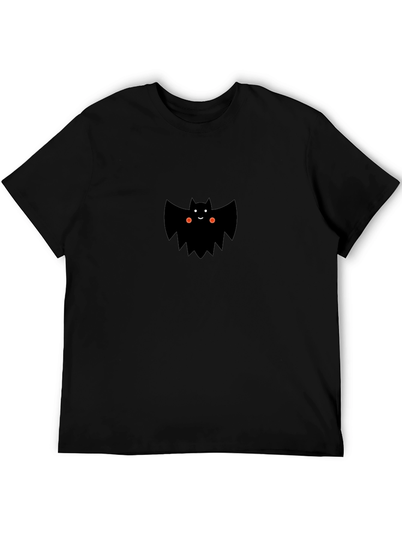 Cute Bat Graphic Tee - Mens Black T-Shirt