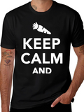 Keep Calm And Carrot On Black T-Shirt
