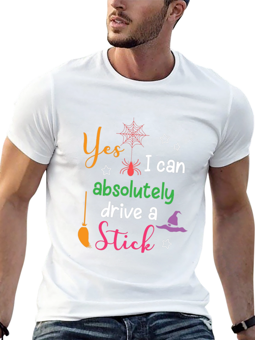 Yes I Can Drive a Stick Halloween T-Shirt