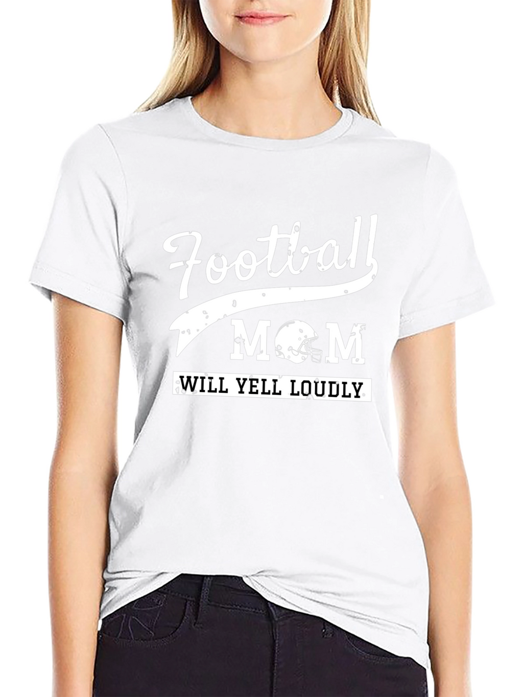 Football Mom Graphic Tee - Will Yell Loudly
