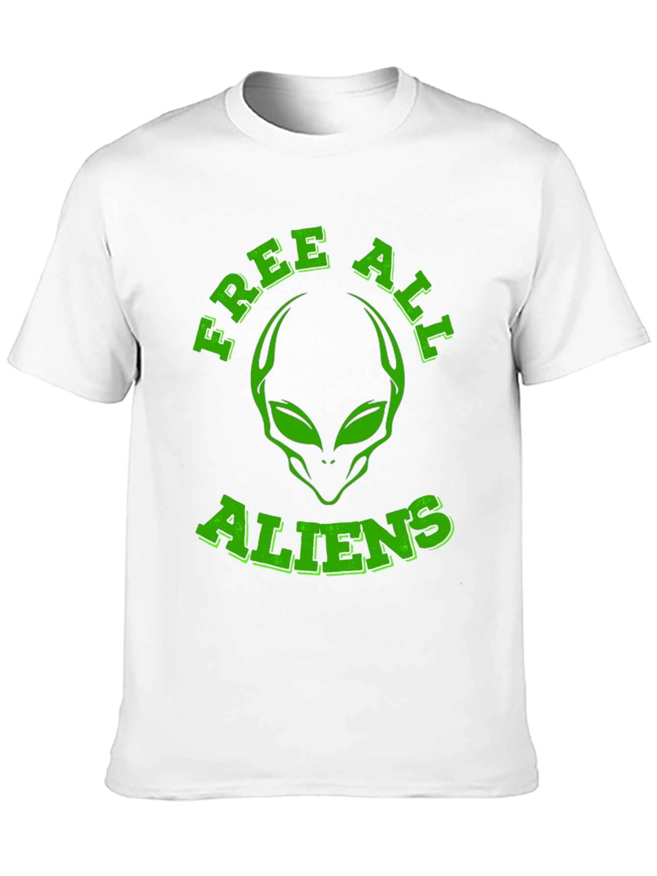Free All Aliens Graphic Tee - Black Cotton T-Shirt