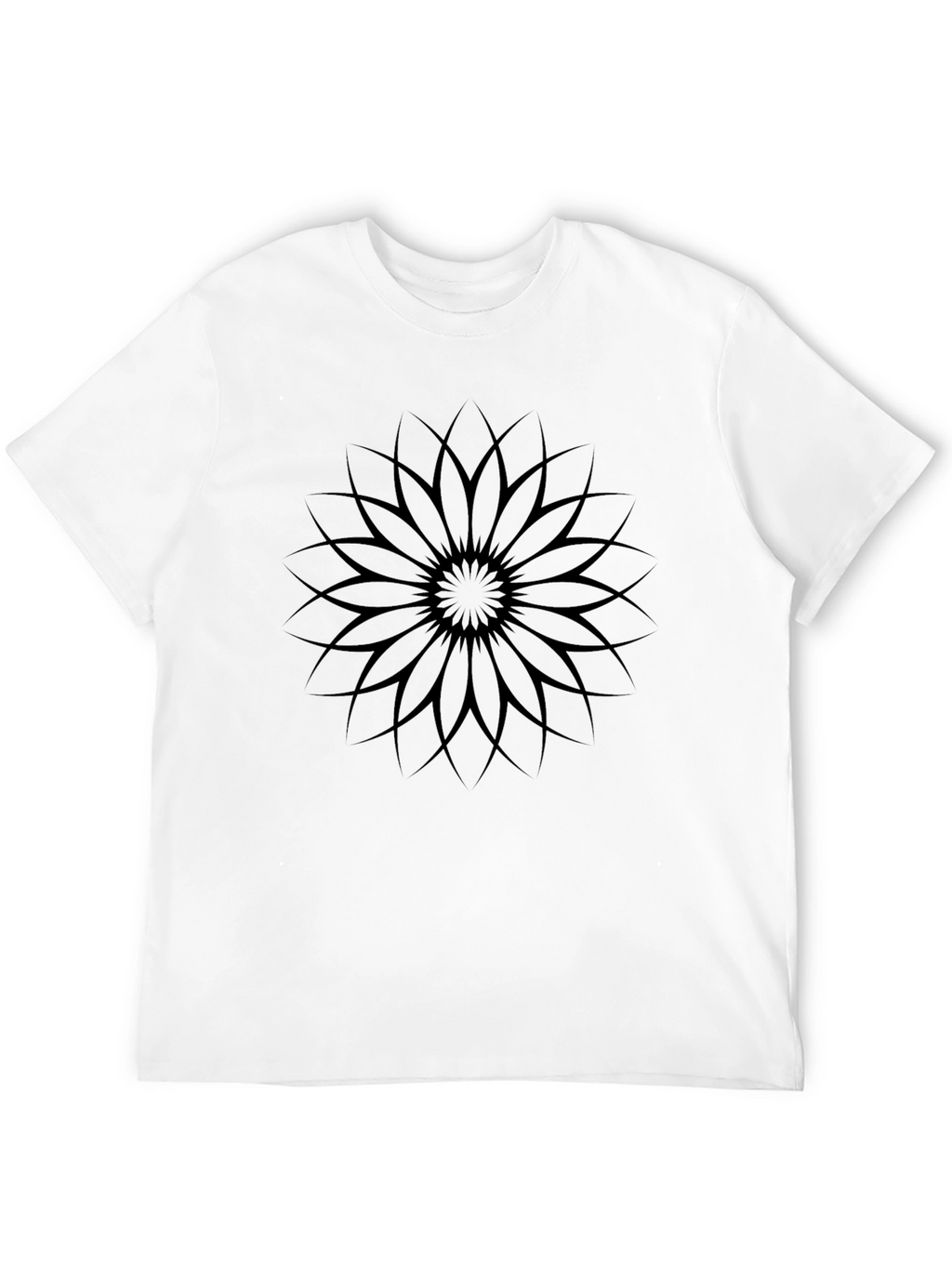 Elegant Black Flower Graphic T-Shirt