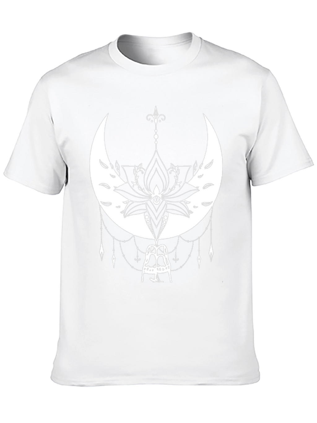 Moon Lotus Graphic Black T-Shirt