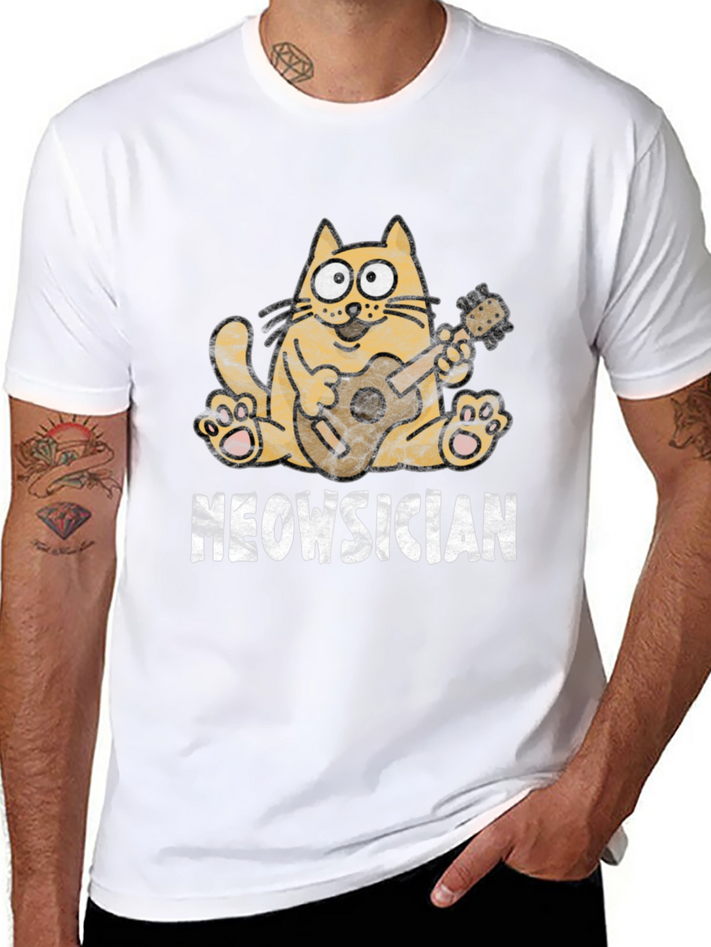 Meowsician Cat T-Shirt - Funny Musician Tee