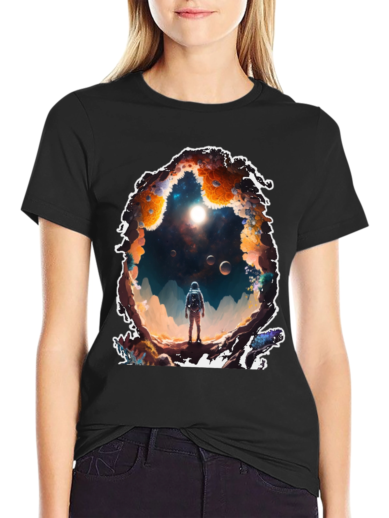 Astronaut Portal Graphic T-Shirt