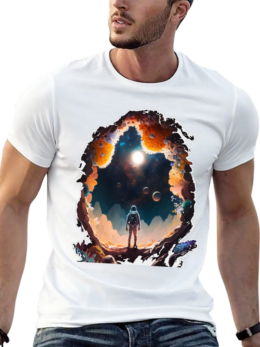 Astronaut Portal Graphic T-Shirt