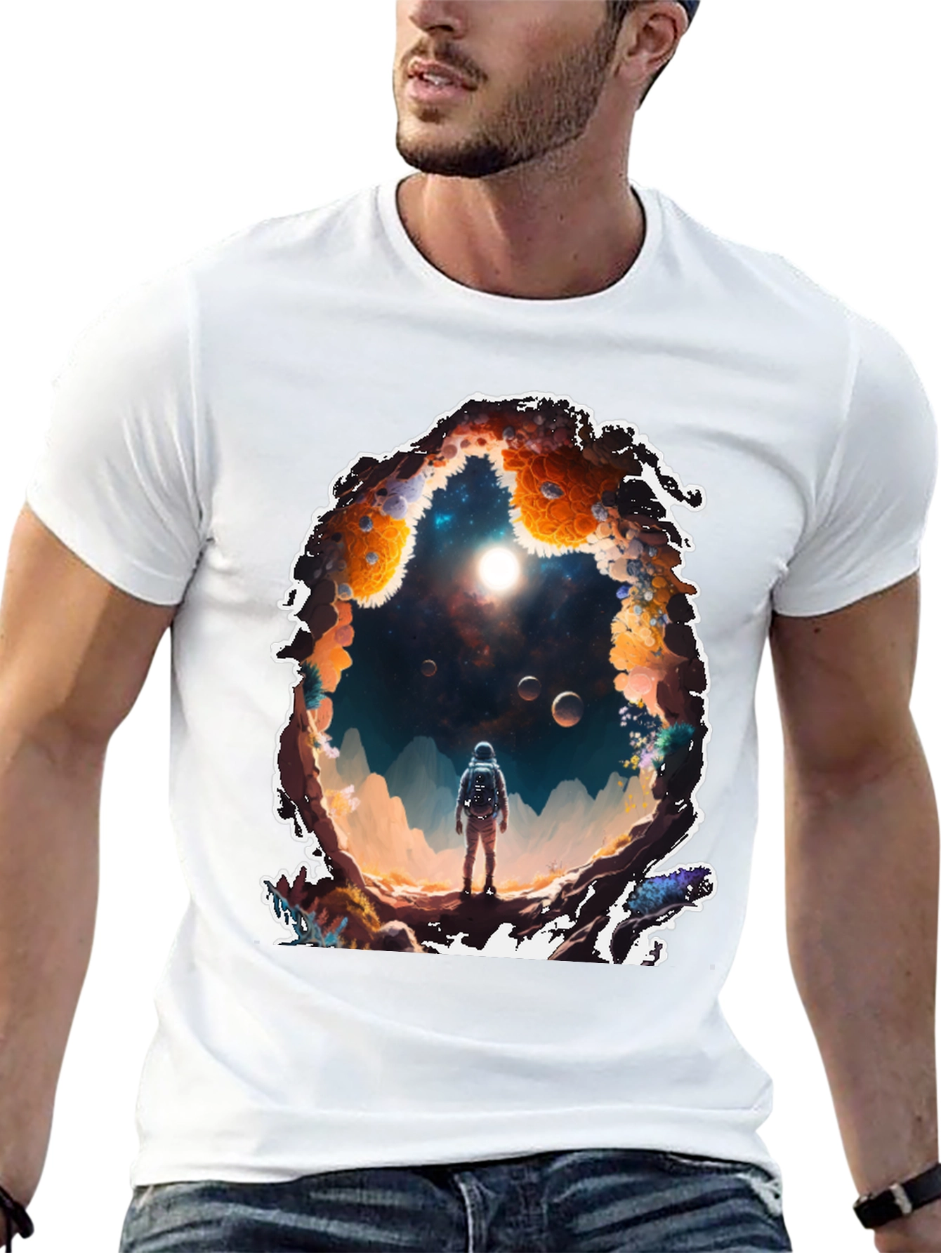Astronaut Portal Graphic T-Shirt