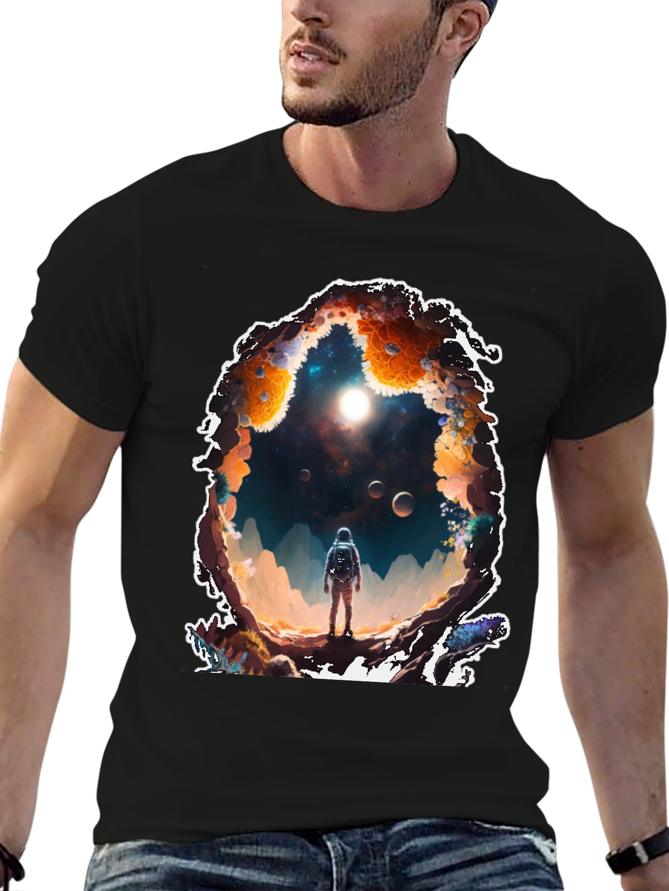 Astronaut Portal Graphic T-Shirt