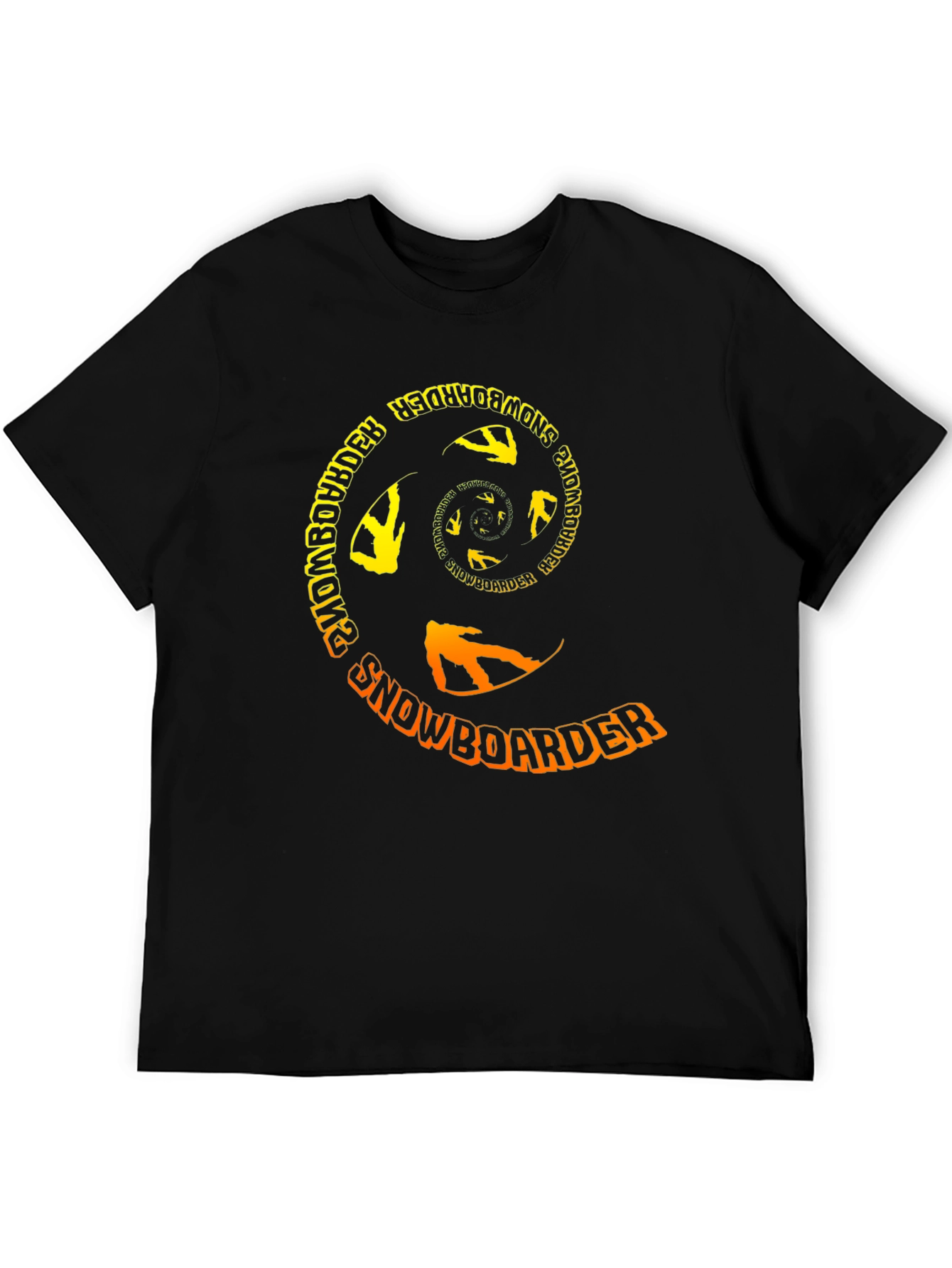 Snowboarder Spiral Graphic T-Shirt