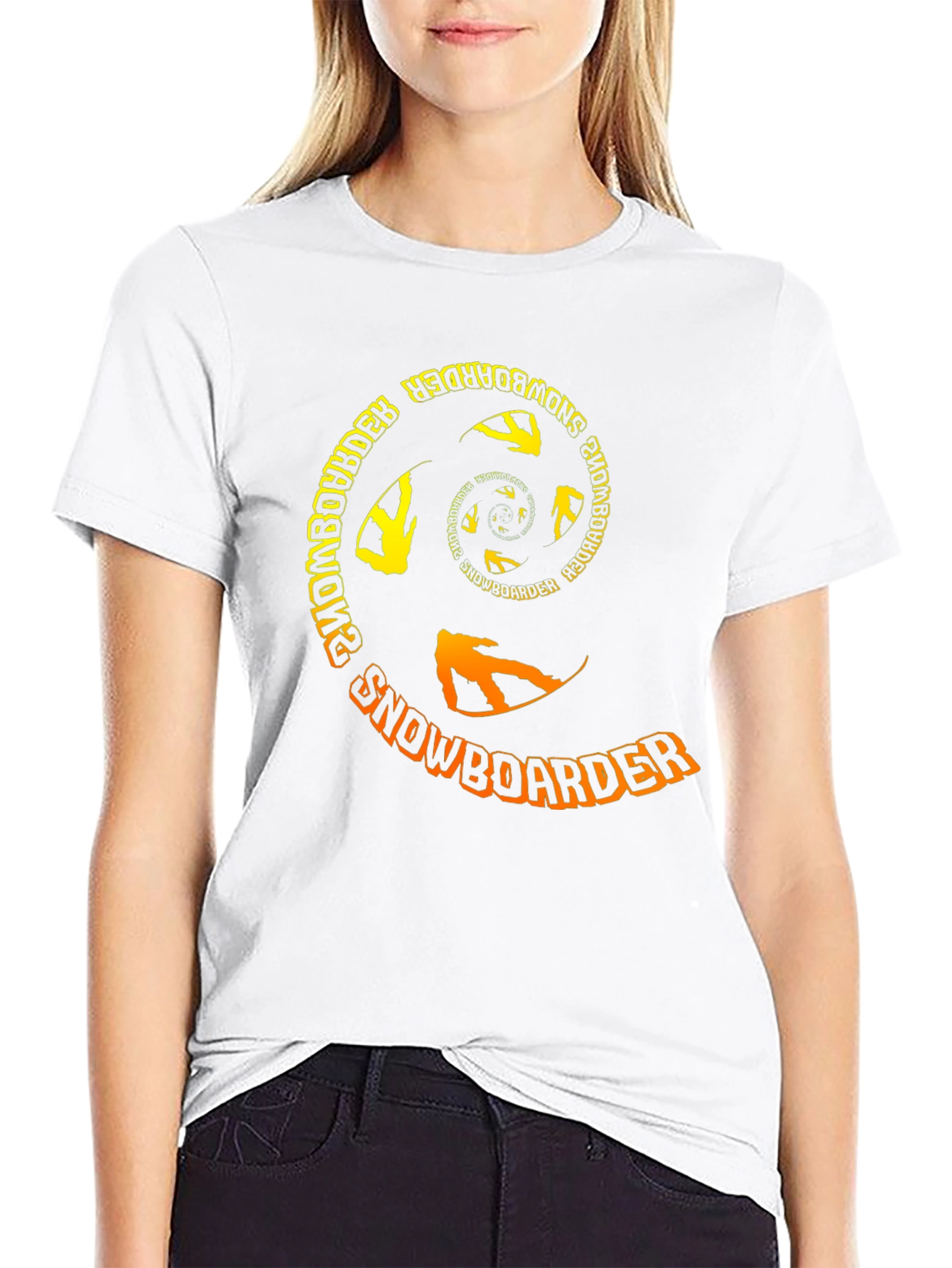 Snowboarder Spiral Graphic T-Shirt