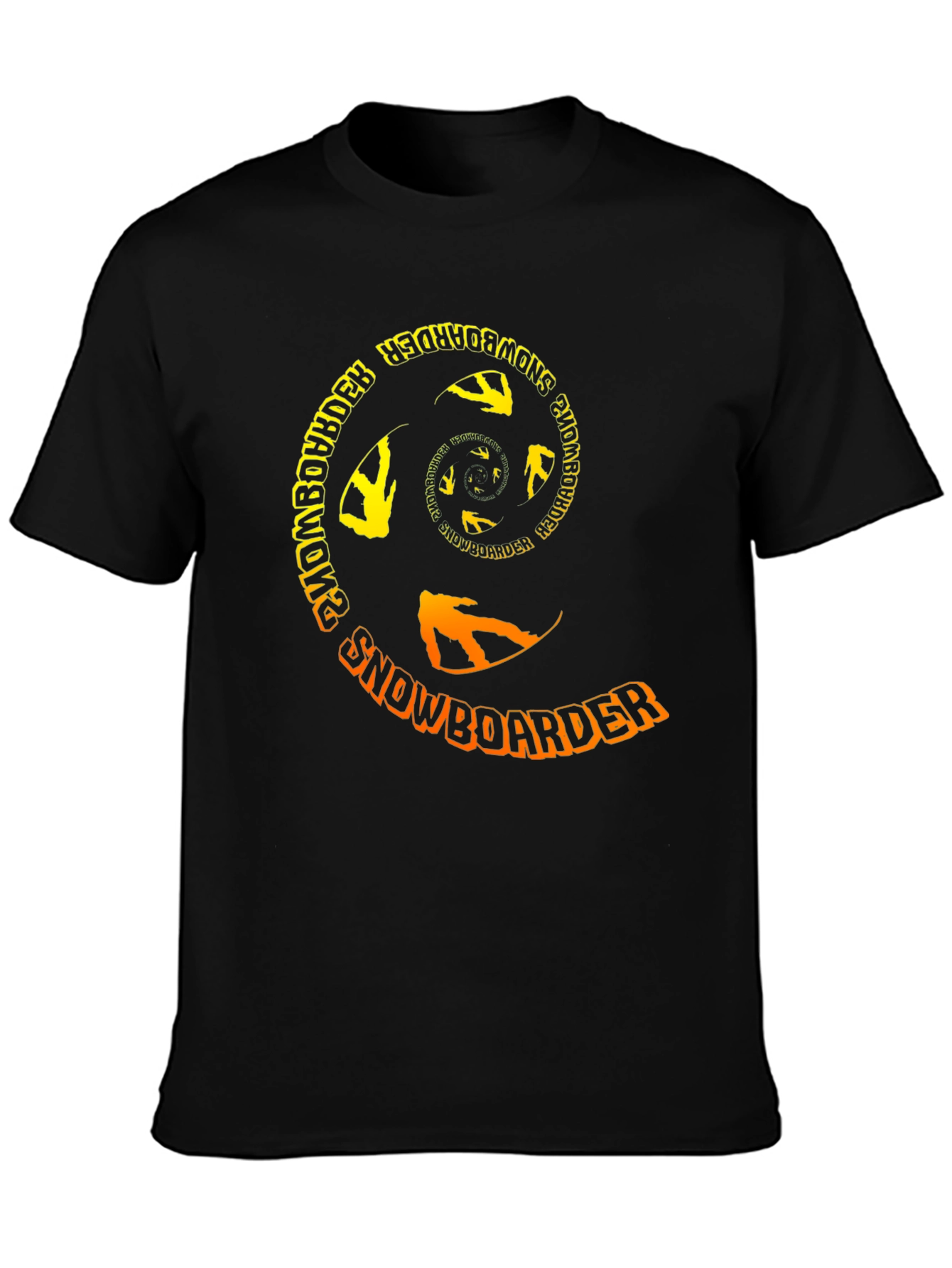 Snowboarder Spiral Graphic T-Shirt