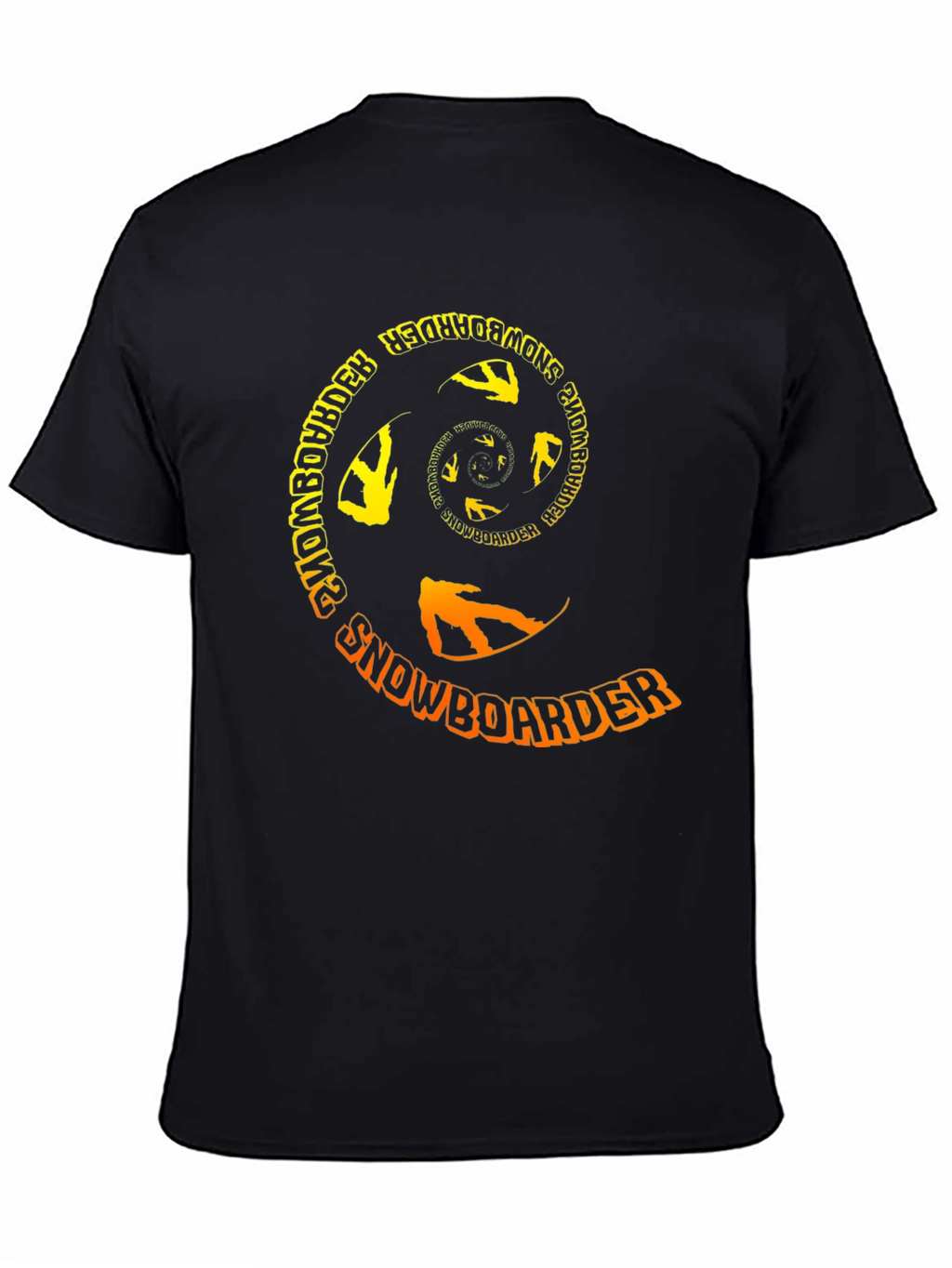 Snowboarder Spiral Graphic T-Shirt