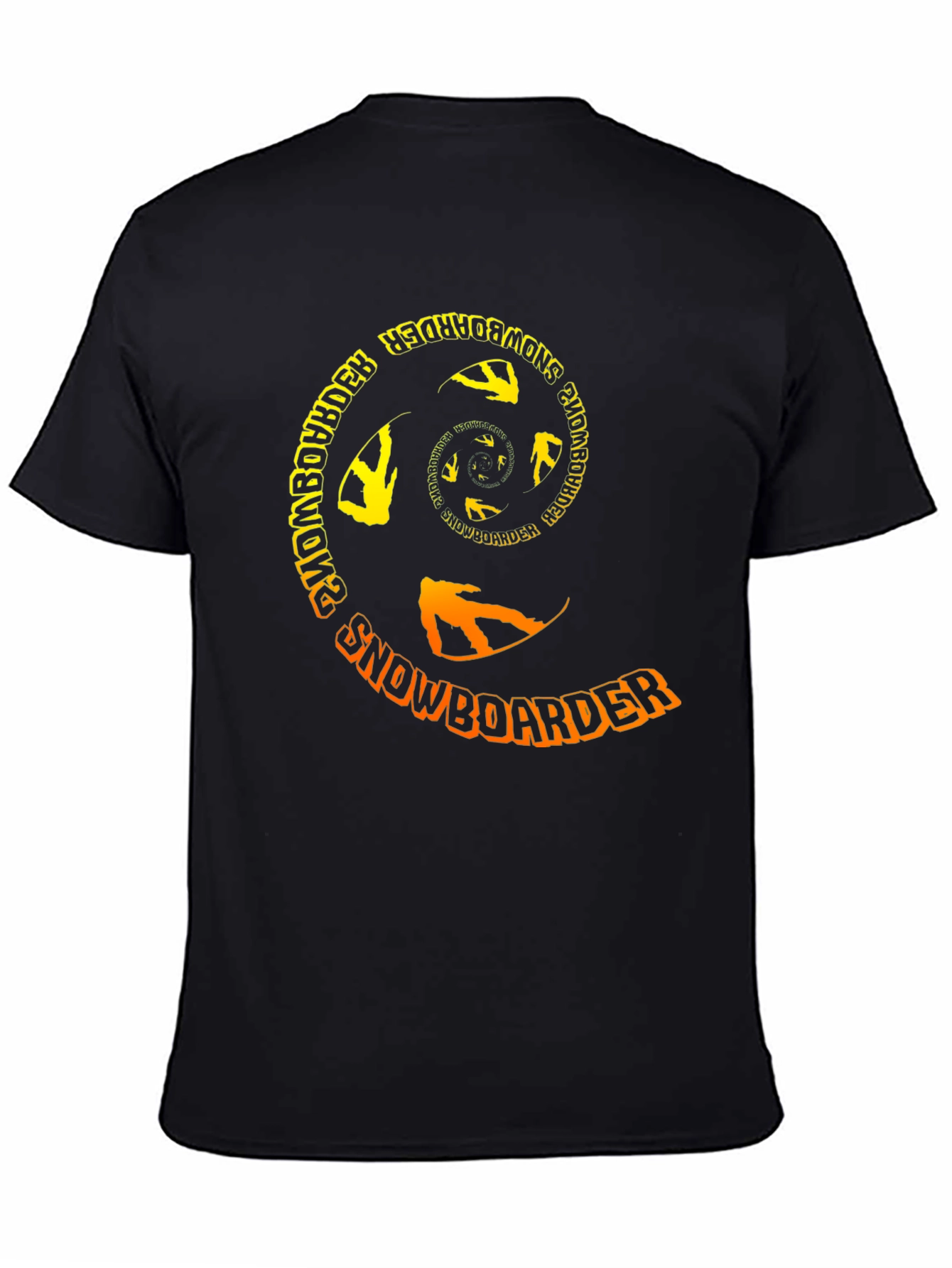 Snowboarder Spiral Graphic T-Shirt