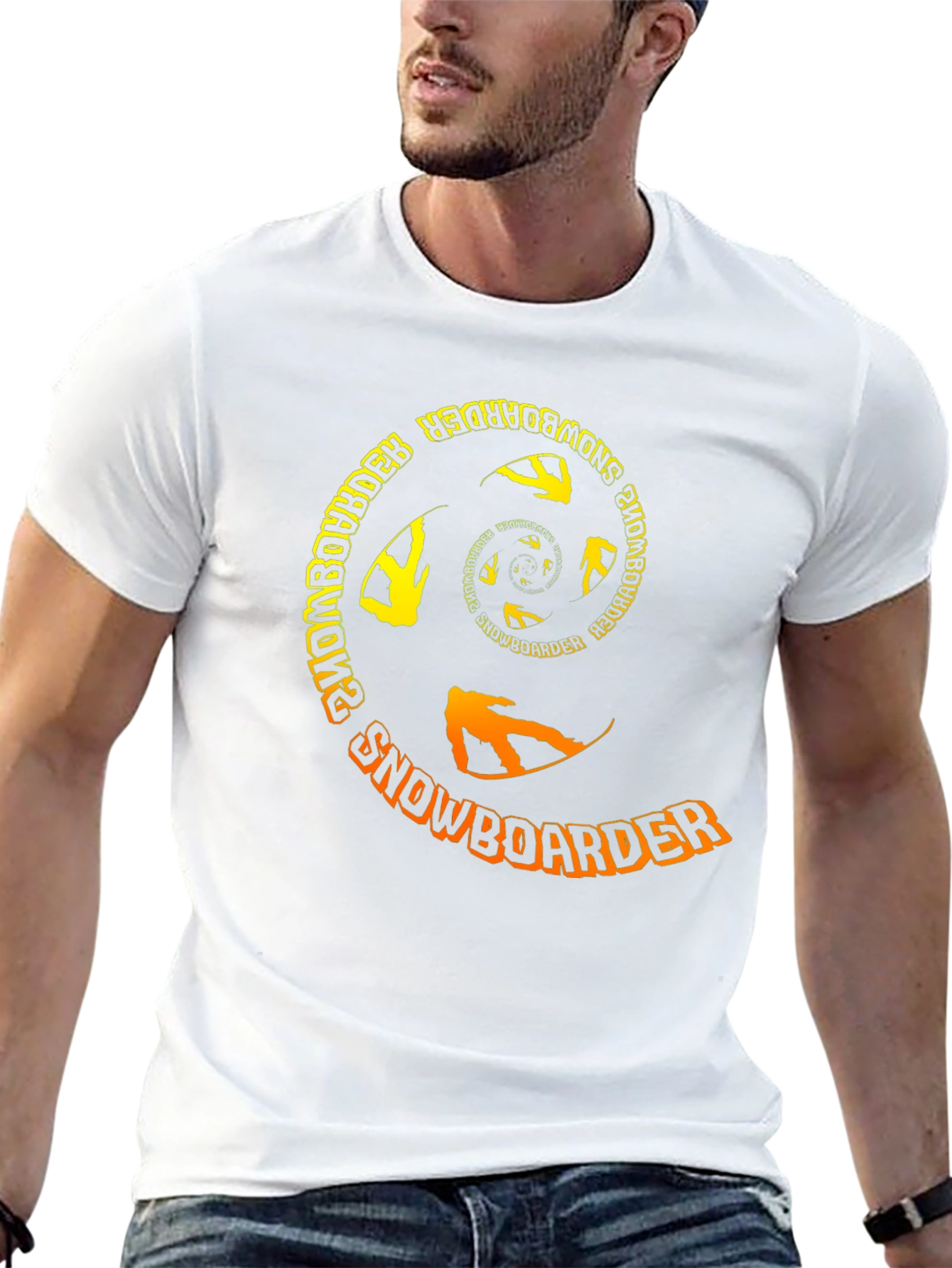 Snowboarder Spiral Graphic T-Shirt
