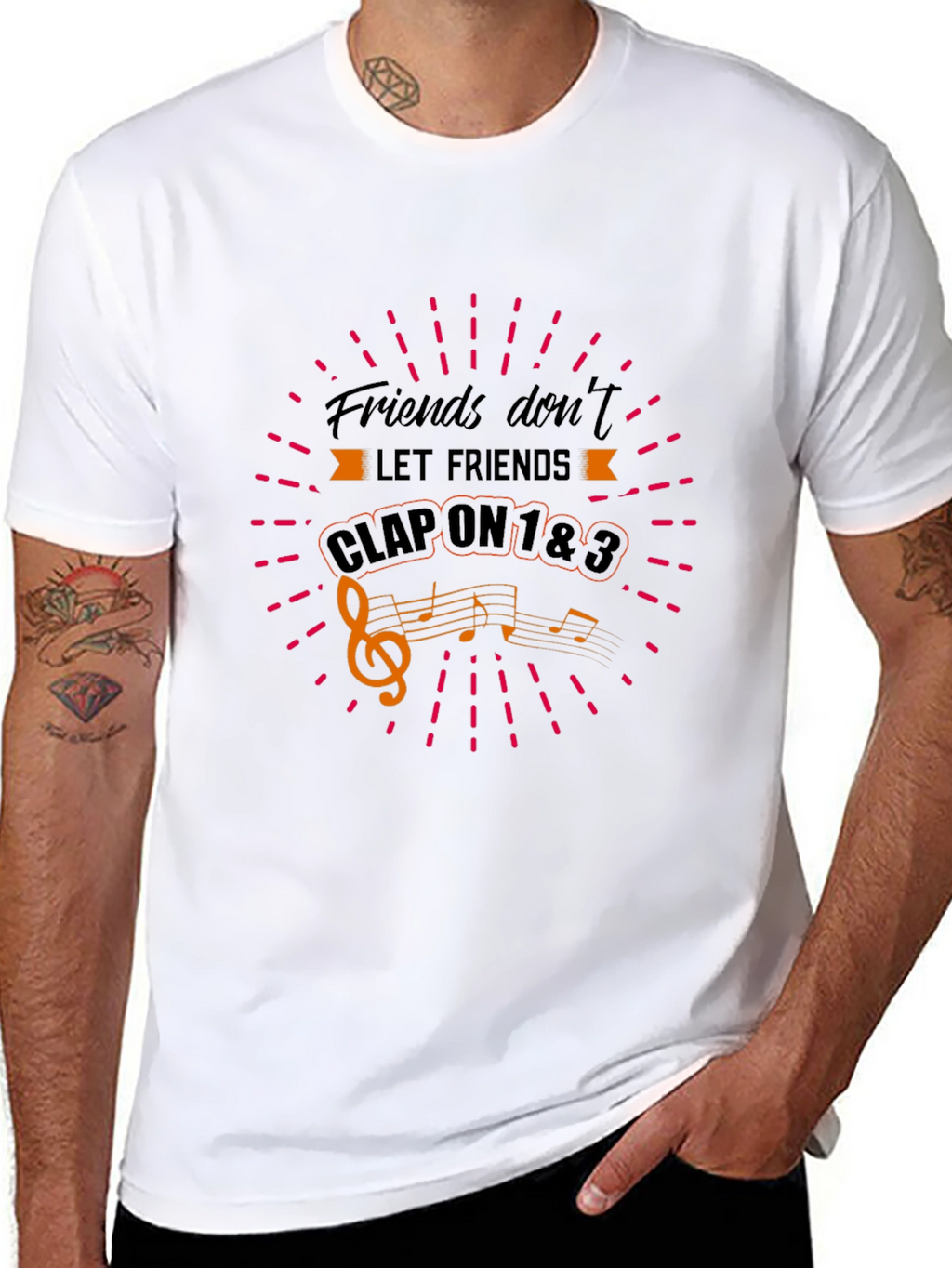 Friends Dont Let Friends Clap on 1&3 T-Shirt
