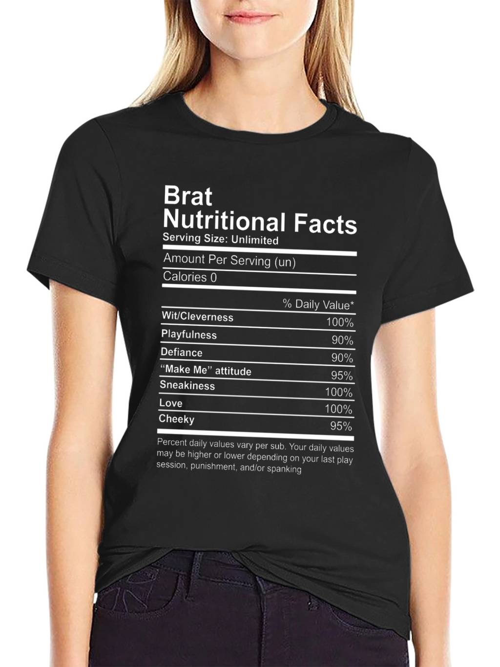 Brat Nutritional Facts Graphic T-Shirt