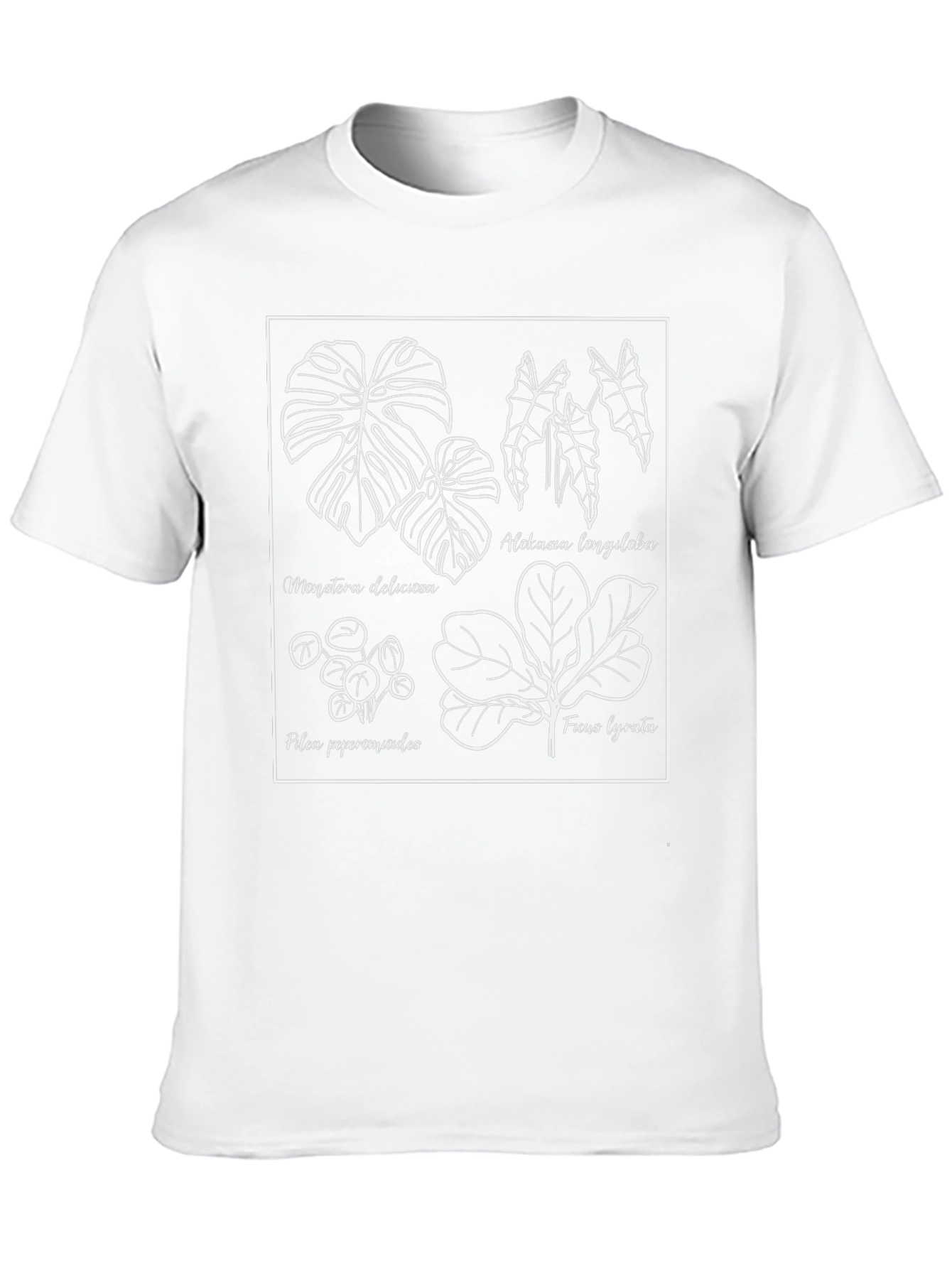 Botanical Print Tee - Black Graphic T-Shirt