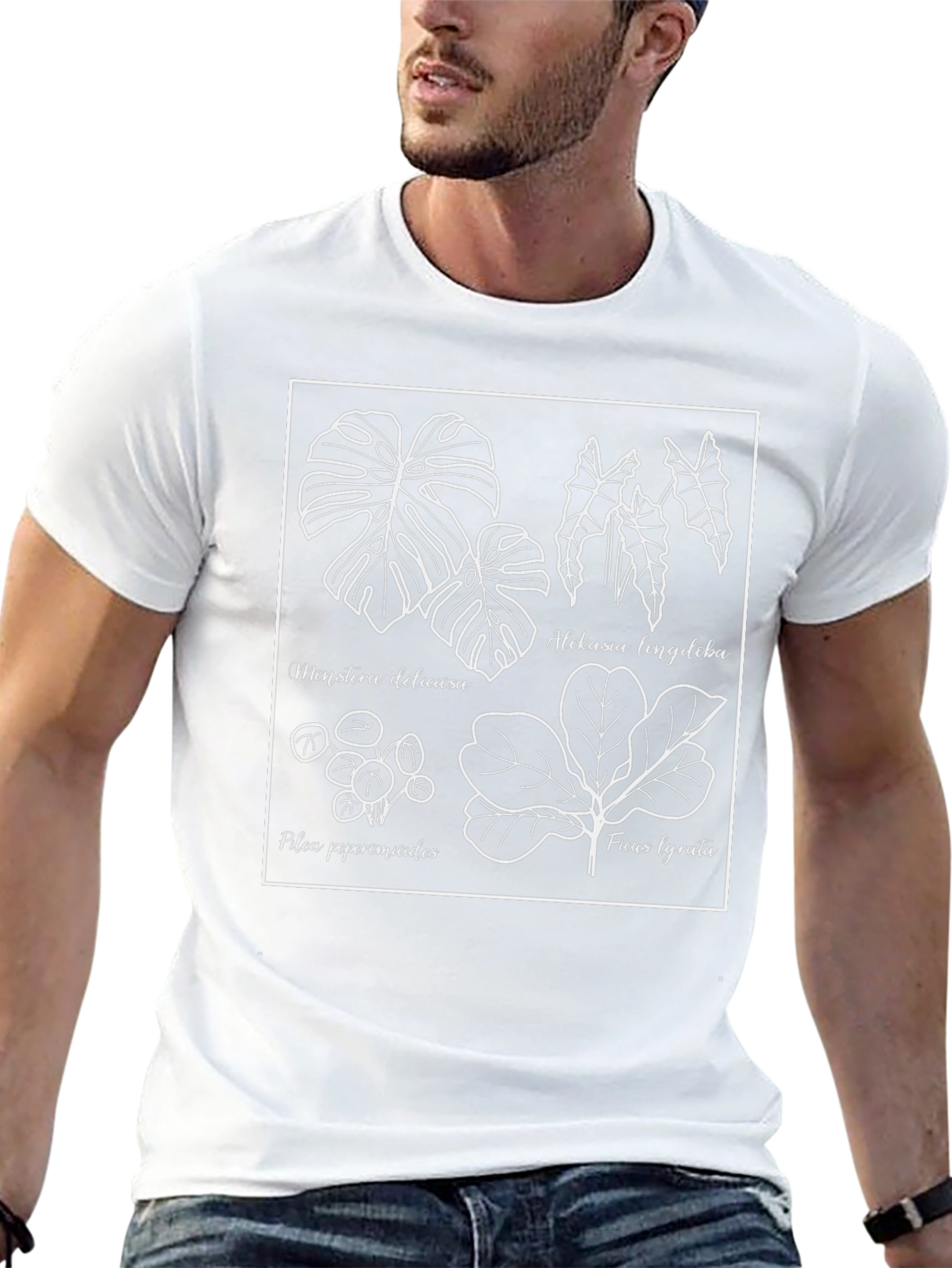 Botanical Print Tee - Black Graphic T-Shirt