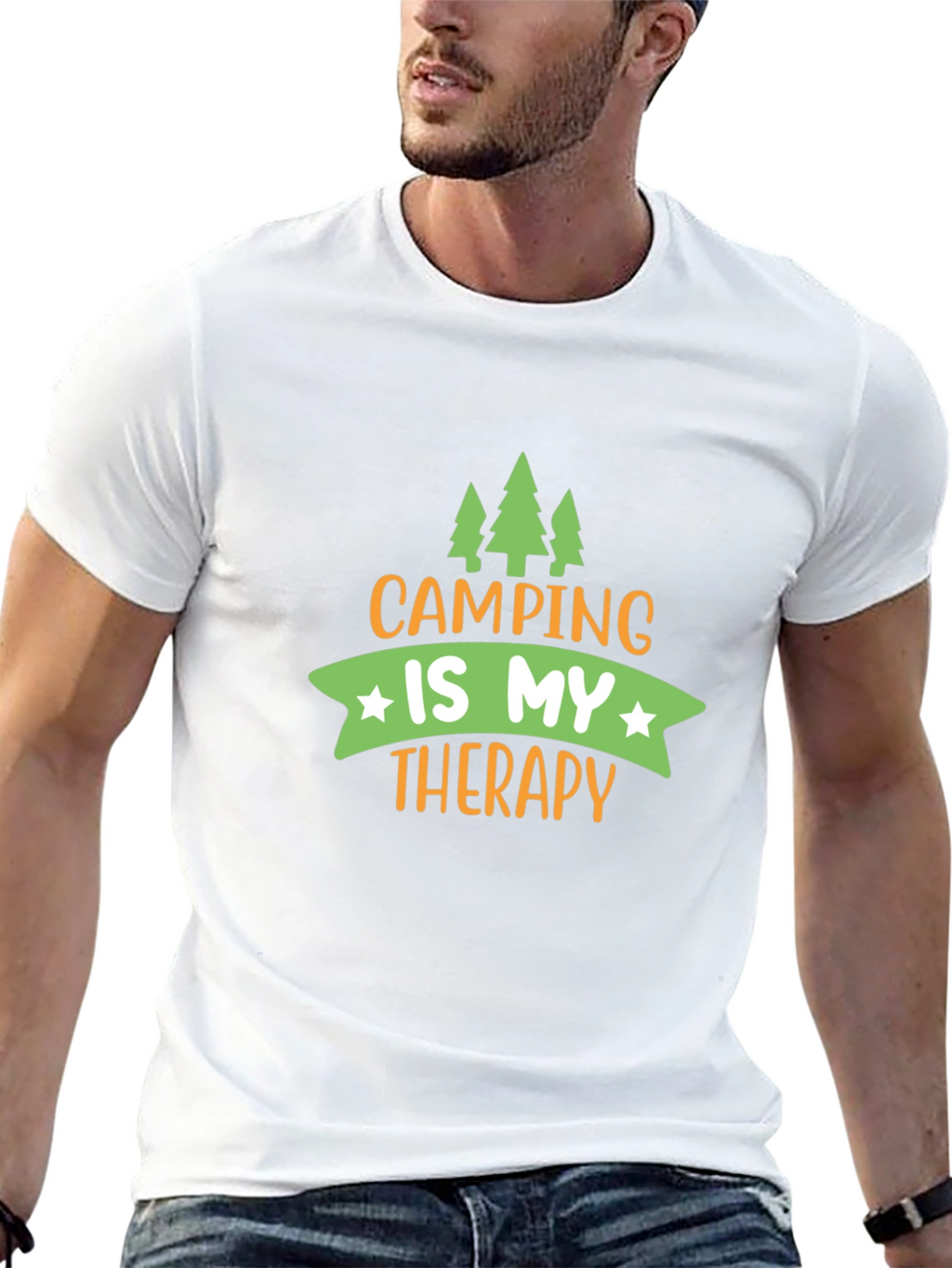 Camping Is My Therapy Graphic Tee